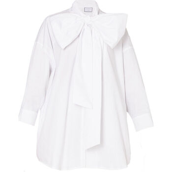Vêtements Femme Chemises / Chemisiers Liu Jo Chemise oversize avec nœud Blanc