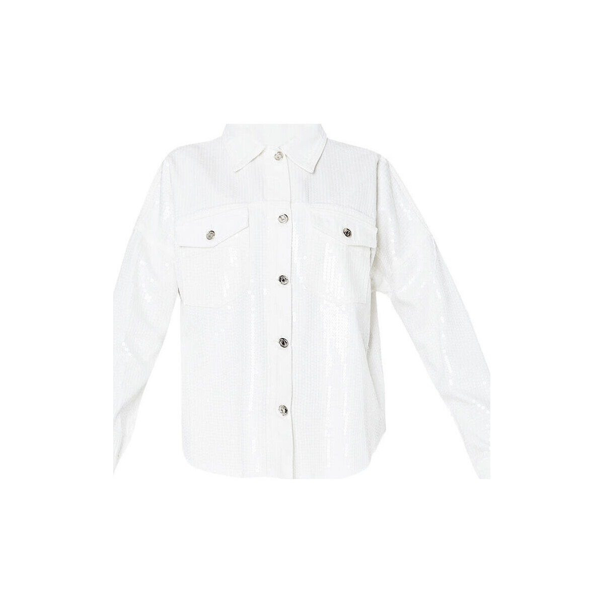 Vêtements Femme Chemises / Chemisiers Liu Jo Surchemise avec paillettes Blanc