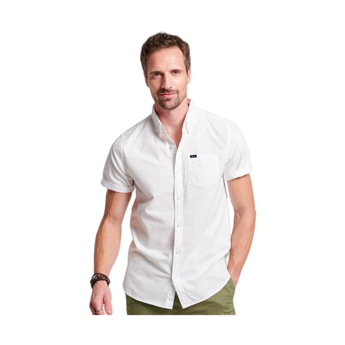 Vêtements Homme T-shirts manches courtes Superdry Oxford Blanc