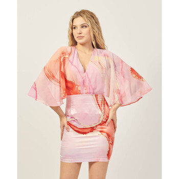 Vêtements Femme Robes Fracomina - Robe courte classique à motif abstrait Rose