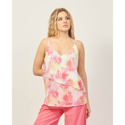 Vêtements Femme Débardeurs / T-shirts sans manche EAX haut volanté à motif floral Multicolore