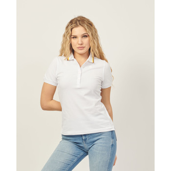 Vêtements Femme T-shirts & Polos K-Way Polo femme  Jeannine en coton piqué Blanc