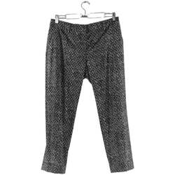 Vêtements Femme Pantalons Prada midi-skirt Pantalon slim en laine Noir