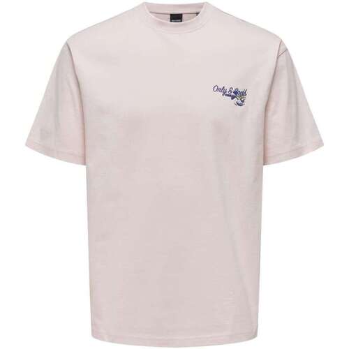 Vêtements Homme T-shirts manches courtes Only&sons 162295VTPE24 Rose