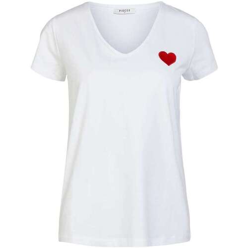 Vêtements Femme T-shirts manches courtes Pieces 162351VTPE24 Blanc