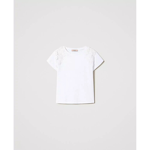 Vêtements Femme T-shirts & Polos Twin Set T-SHIRT CON PATCH FLOREALE Art. 241TT2270 