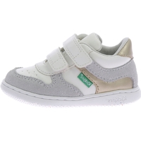 Chaussures Fille Baskets basses Kickers Basket Cuir  Kickmotion Blanc