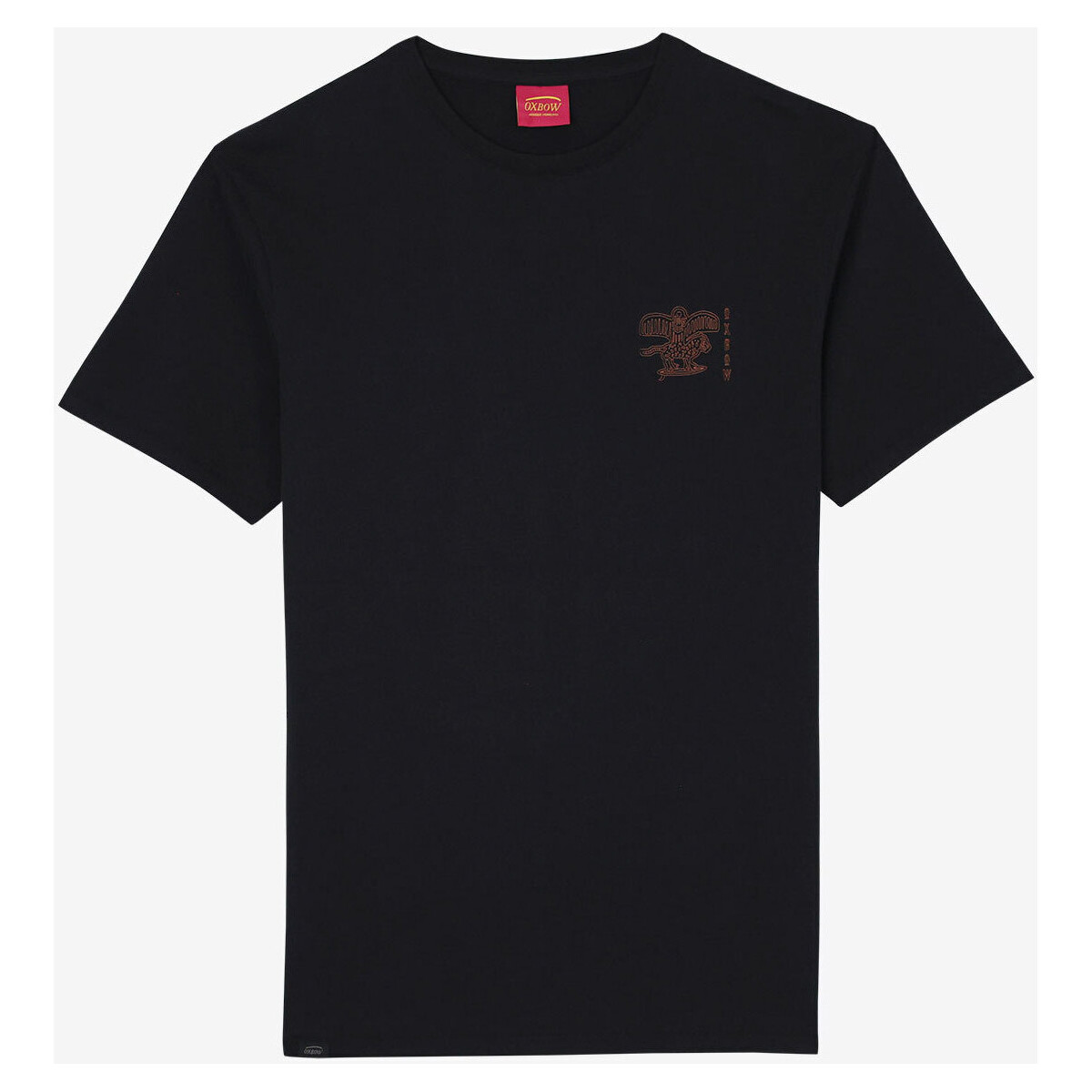 Vêtements Homme T-shirts manches courtes Oxbow Tee Schillerndes shirt manches courtes graphique TOTEM Noir