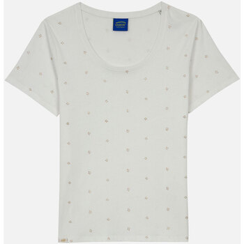 Vêtements Femme T-shirts Omeara manches courtes Oxbow Tee-shirt fluide imprimé métallisé TADORE Blanc
