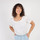 Vêtements Femme T-shirts manches courtes Oxbow Tee-shirt fluide imprimé métallisé TADORE Blanc