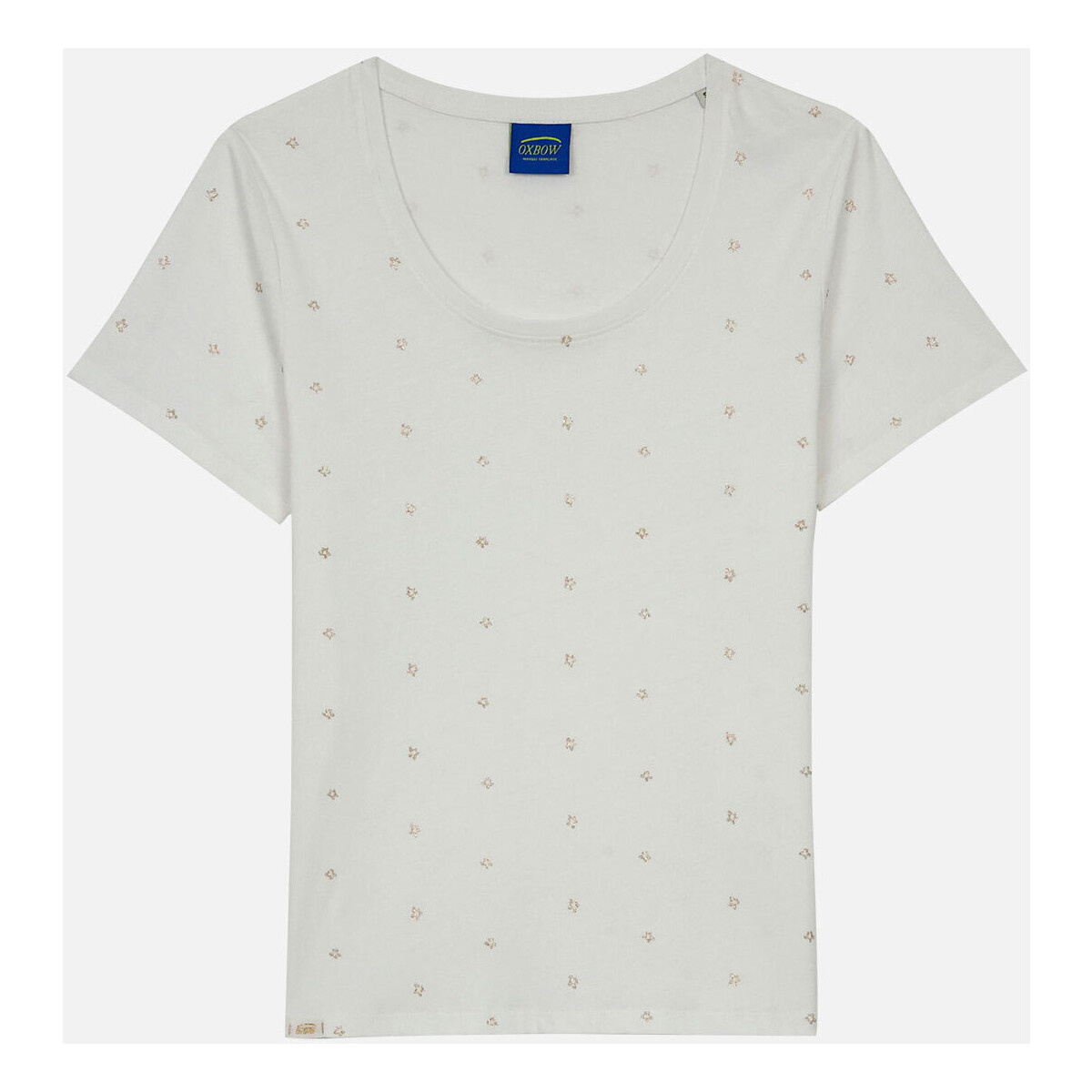Vêtements Femme T-shirts manches courtes Oxbow Tee-shirt fluide imprimé métallisé TADORE Blanc