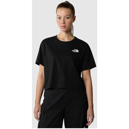 Vêtements Femme T-shirts manches courtes The North Face - W SIMPLE DOME CROPPED SLIM TEE Noir