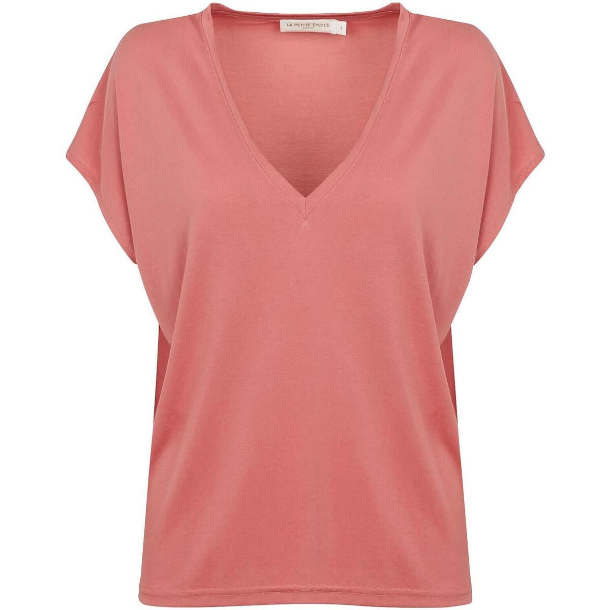 Vêtements Femme T-shirts manches courtes La Petite Etoile Marcellina bis rose des bois mc tee Rose