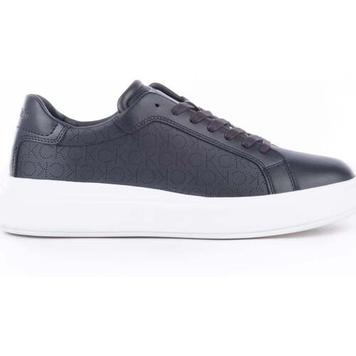 Chaussures Homme Baskets Sleeve Calvin Klein Jeans Low Top Lace Up Lth Perf Mono Noir