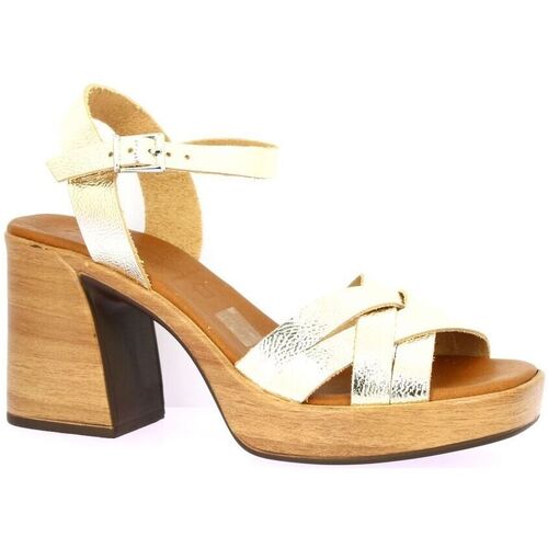 Chaussures Femme Pre-owned Flat Sandals Oh My Sandals Nu pieds cuir laminé  champagne Beige