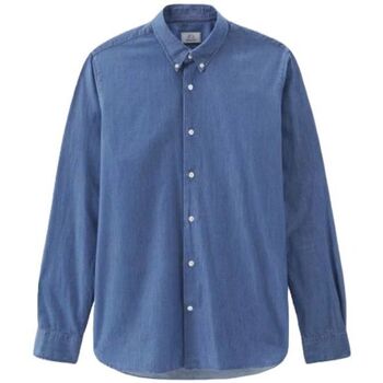 Vêtements Homme Chemises manches longues Woolrich Loints Of Holla Homme Light Indigo Bleu