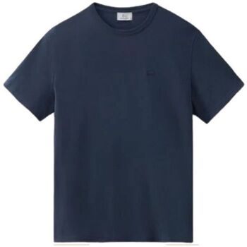 Vêtements Homme T-shirts manches courtes Woolrich Coco & Abricot Blue Bleu