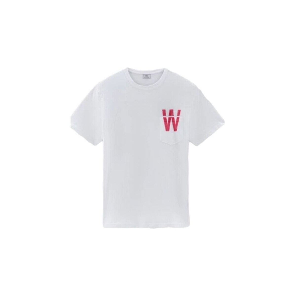 Vêtements Homme T-shirts manches courtes Woolrich T-shirt Flag Homme Bright White Blanc