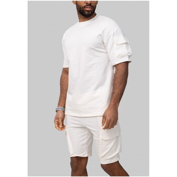 Vêtements Homme Lampes à poser Kebello Ensemble Short,T-shirt Blanc H Blanc