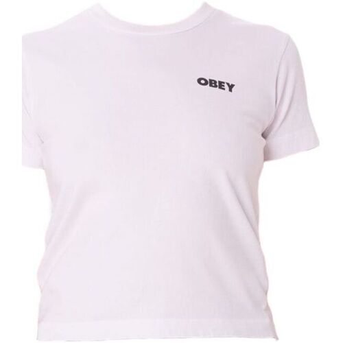 Vêtements Femme T-shirts manches courtes Obey Lampes de bureau White Blanc