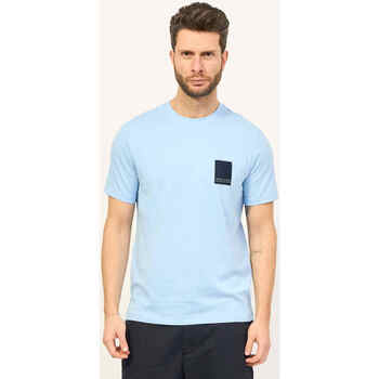 Vêtements Homme T-shirts & Polos EAX T-shirt  coupe classique en coton biologique Bleu