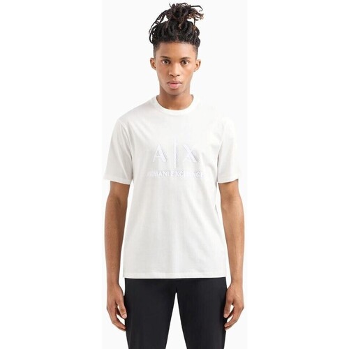 Vêtements Homme T-shirts manches courtes EAX 3DZTSA ZJ9AZ Blanc