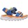 Chaussures Garçon Sandales et Nu-pieds Flower Mountain For Naturino Sandales en similicuir et tissu NAZCA 2 JUNIOR. Bleu