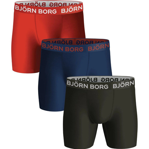 Sous-vêtements Homme Boxers Björn Borg Björn Borg Performance Boxer-shorts Notte Lot de 3 Multicolour Multicolore