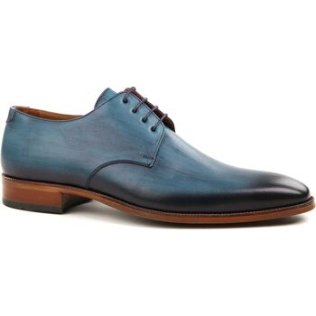 mocassins suitable  chaussure cuir bleu 