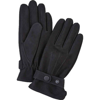 gants profuomo  gants laine noir cuir 