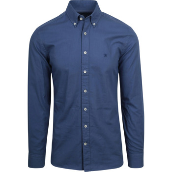 Hackett Shirt Garment Dyed Offord Blue Bleu