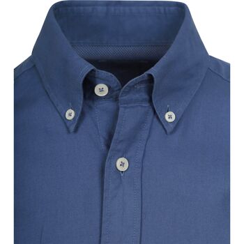 Hackett Shirt Garment Dyed Offord Blue Bleu
