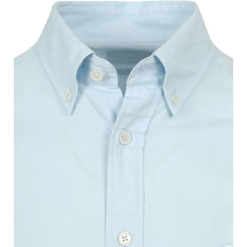 Hackett Shirt Garment Dyed Offord Blue Clair Bleu