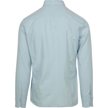 Hackett Shirt Garment Dyed Offord Blue Clair Bleu