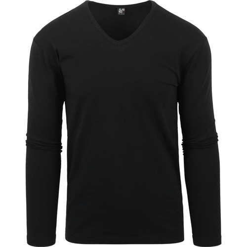 Vêtements Homme T-shirts & Polos Alan Red T-Shirt Oslo Col-V Manches Longues Noir Noir