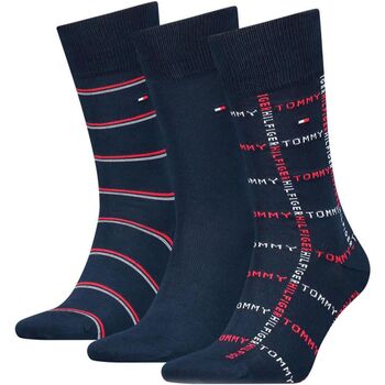 socquettes tommy hilfiger  giftbox grid stripe 3-pack 