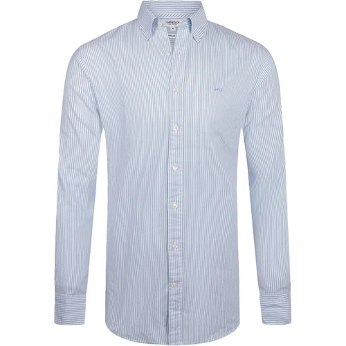 Vêtements Homme Chemises manches longues Mcgregor Shirt Oxford Stripe Light Blue Bleu