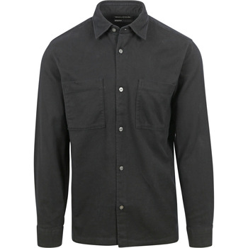 Vêtements Homme Chemises manches longues Marc O'Polo Shirt Twill Flannel Noir Noir
