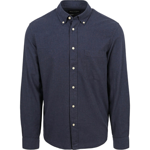 Vêtements Homme Chemises manches longues Marc O'Polo Uniform Camisa Polo Uniform Hugo Deleon Malha Lisa Vinho Bleu