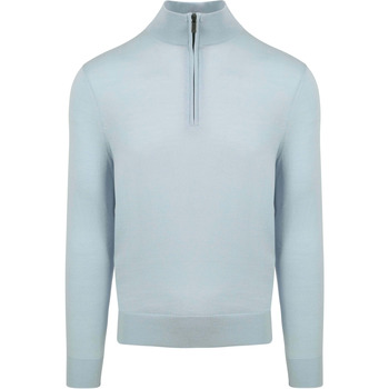sweat-shirt suitable  merino half zip sweater bleu clair 