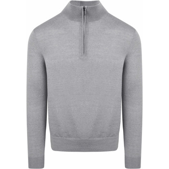 sweat-shirt suitable  merino half zip sweater gris 