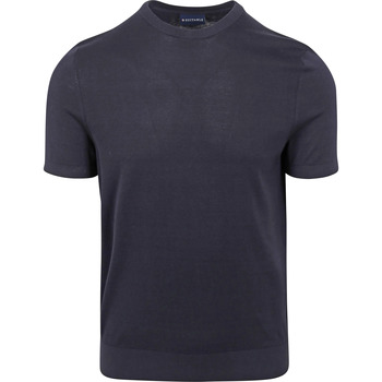Vêtements Homme Graphic Two Petrol T-shirt Suitable Knitted T-shirt Marine Bleu