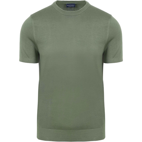 Vêtements Homme Graphic Two Petrol T-shirt Suitable Knitted T-shirt Vert Vert