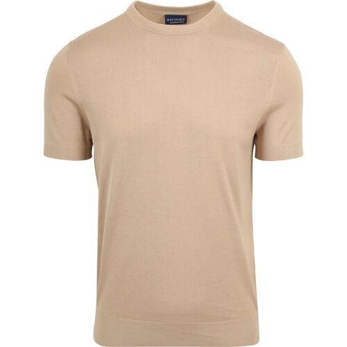 Vêtements Homme Graphic Two Petrol T-shirt Suitable Knitted T-shirt Beige Beige