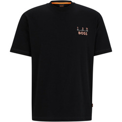 Vêtements Homme T-shirts ecru & Polos BOSS T-shirt Backprint Noir Noir