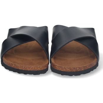 Nobrand Sandale plate à lames croisées Noir