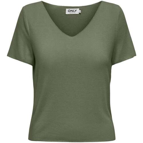 Vêtements Femme T-shirts manches Monogram Only 162213VTPE24 Kaki