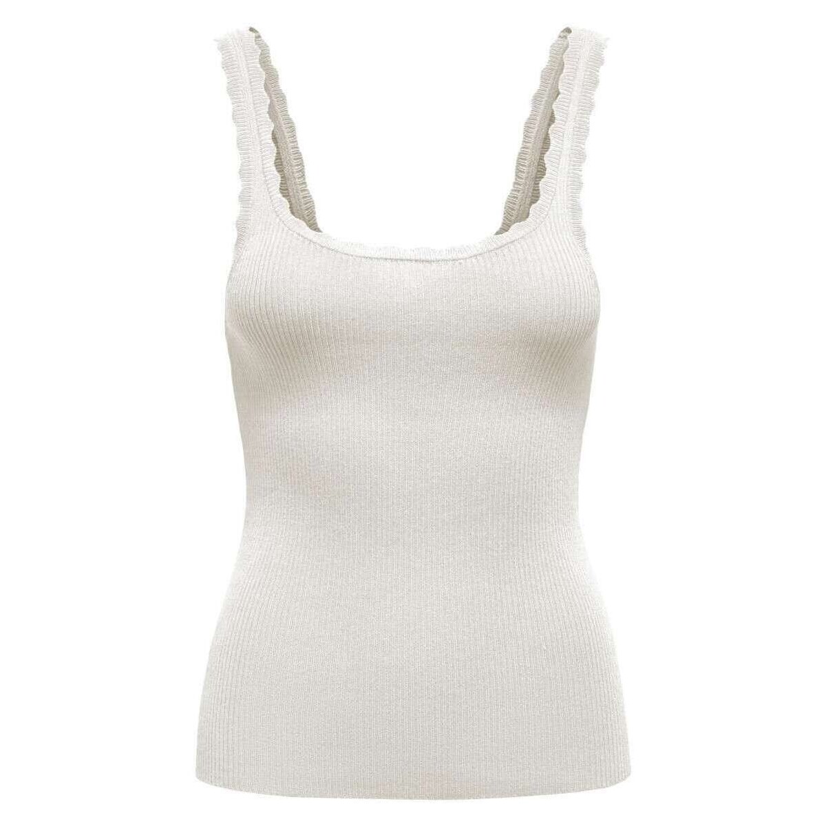 Vêtements Femme Débardeurs / T-shirts sans manche Only 162229VTPE24 Blanc