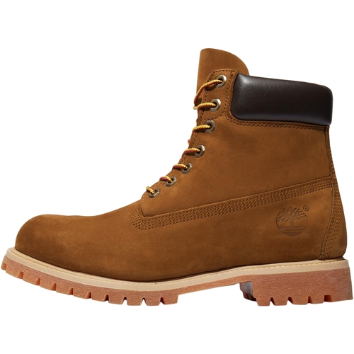 Chaussures Homme Boots Timberland Boot Cuir Premium Lace Up Marron
