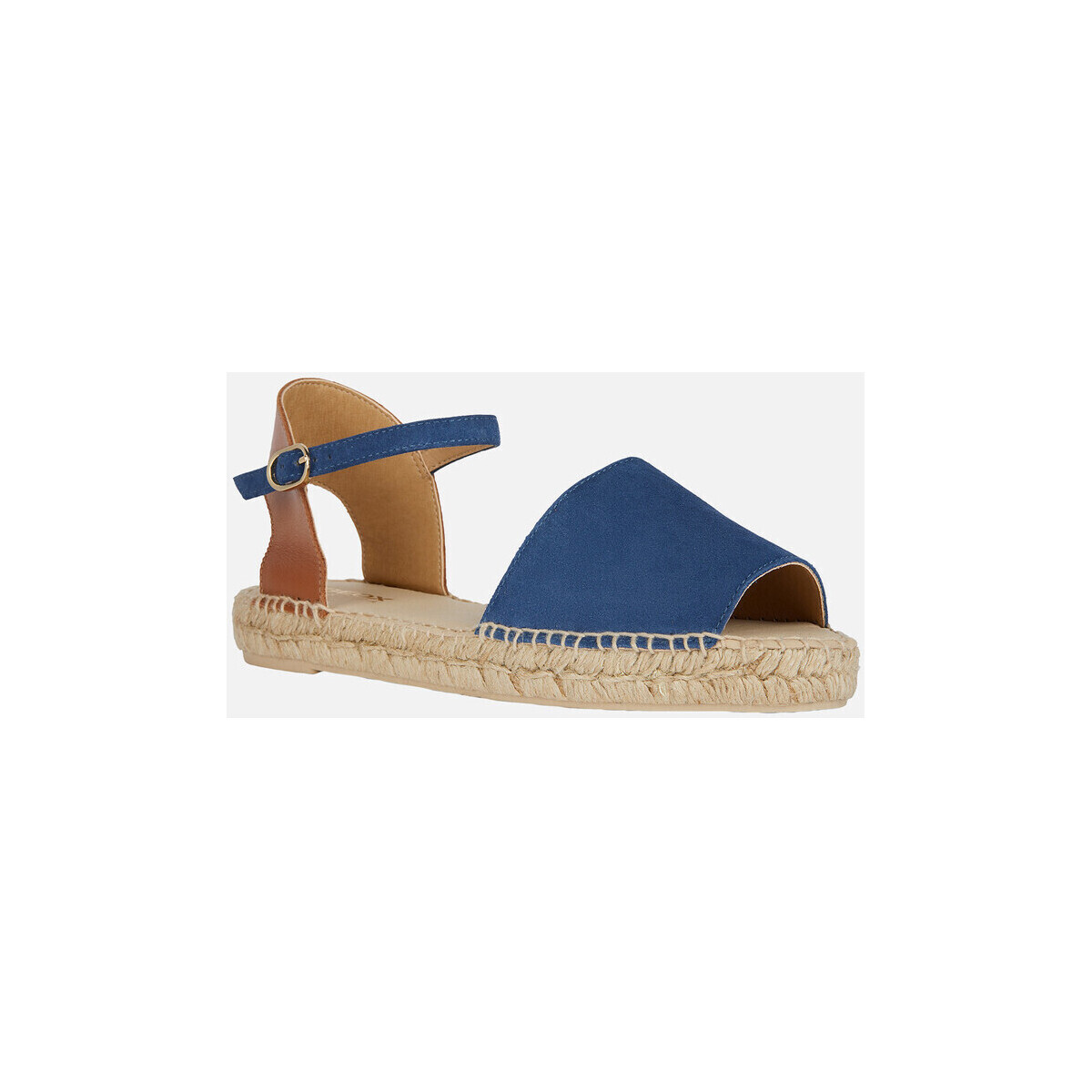 Chaussures Femme Sandales et Nu-pieds Geox D LAMPEDUSA bleu aviateur/tabac